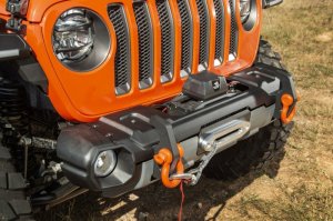 Jeep Wrangler Bumper - Front - Rugged Ridge - Venator Stubby - Satin Black - `18-`22